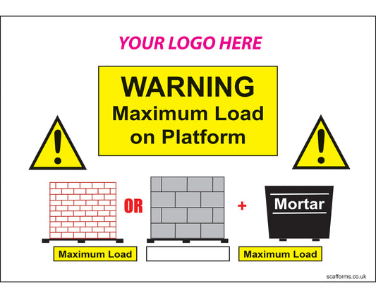 Maximum load sign - Personalised