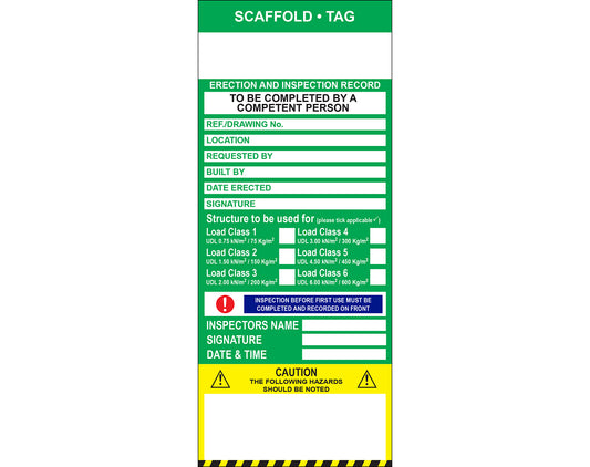 Scaffold Tags - (Bundle of 50)